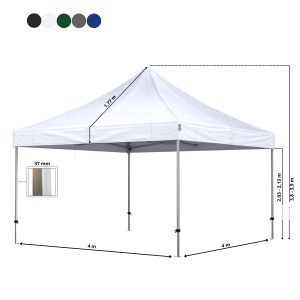 Stand Up Folding Tent Complete 4x4m Premium Pro