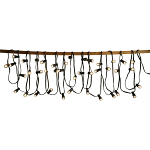 10m string lights, Black, 10xE27 sockets, 1m